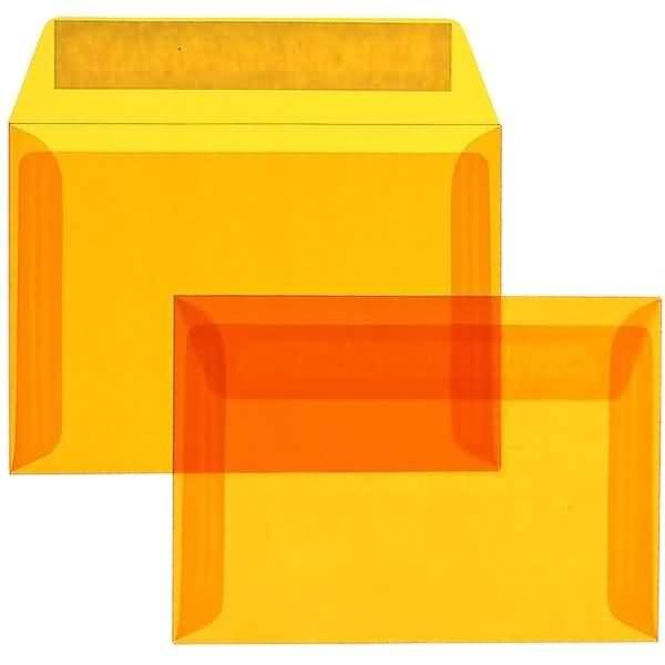 Briefumschläge Offset transparent C5 100g/qm HK VE=100 Stück intensivorange