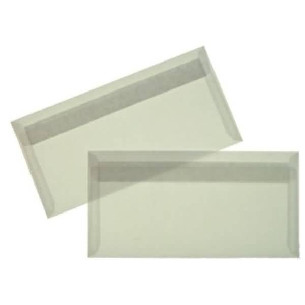 Briefumschläge Offset transparent 125x235mm 100g/qm HK VE=100 Stück weiß
