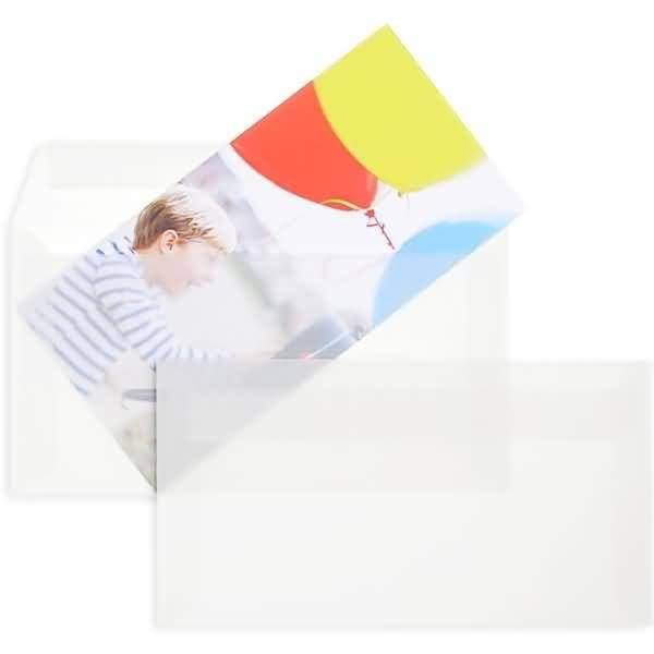 Briefumschläge Offset transparent 125x235mm 100g/qm HK VE=100 Stück weiß