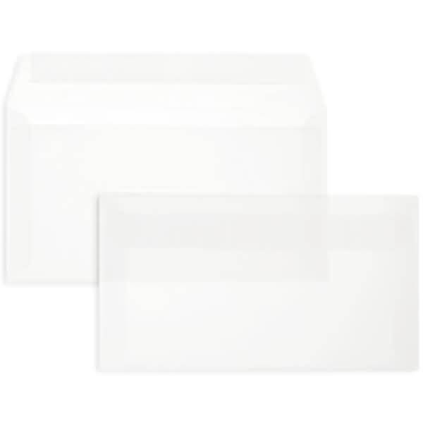 Briefumschläge Offset transparent 125x235mm 100g/qm HK VE=100 Stück weiß