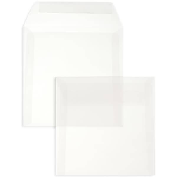 Briefumschläge Offset transparent 170x170mm 100g/qm HK VE=100 Stück weiß
