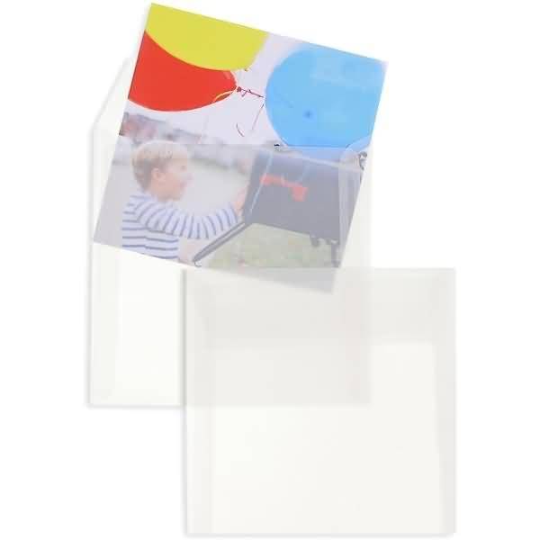 Briefumschläge Offset transparent 170x170mm 100g/qm HK VE=100 Stück weiß