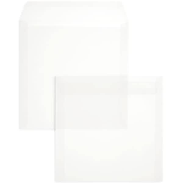 Briefumschläge Offset transparent 220x220mm 110g/qm HK VE=250 Stück weiß