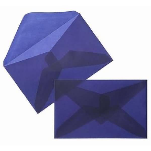 Briefumschläge Offset transparent 62x98mm 100g/qm NK VE=100 Stück intensivblau