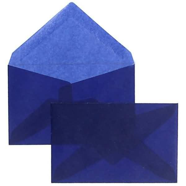 Briefumschläge Offset transparent 62x98mm 100g/qm NK VE=100 Stück intensivblau