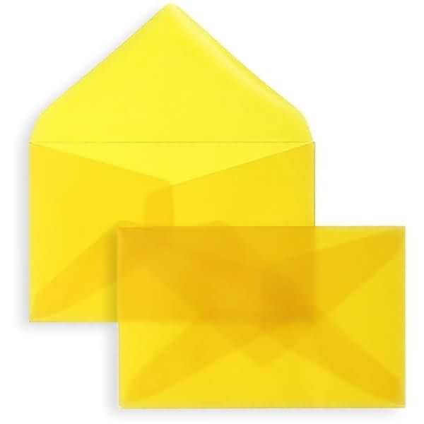 Briefumschläge Offset transparent 62x98mm 100g/qm NK VE=100 Stück intensivgelb