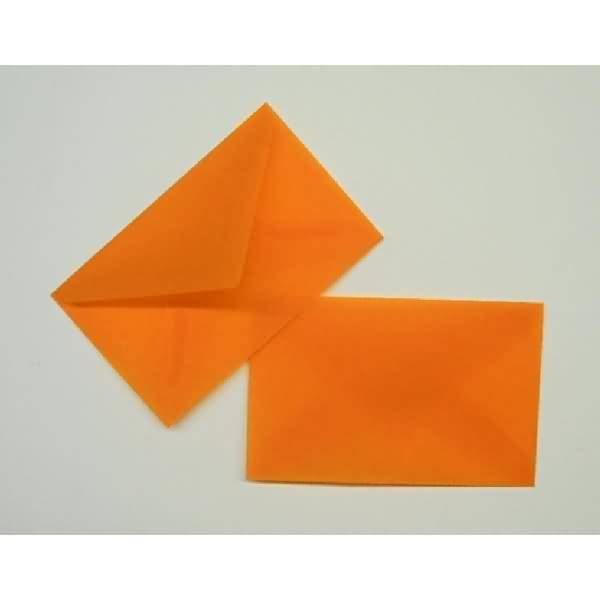 Briefumschläge Offset transparent 62x98mm 100g/qm NK VE=100 Stück intensivorange