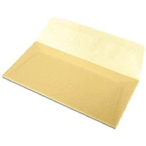 Briefumschläge Offset transparent DINlang 100g/qm NK VE=100 Stück gold