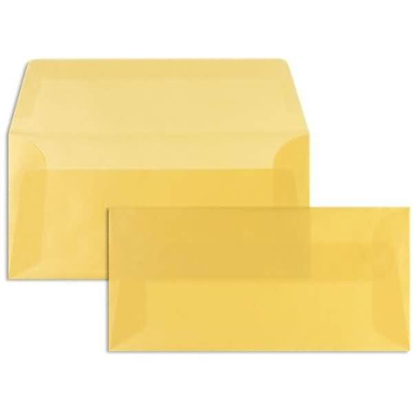 Briefumschläge Offset transparent DINlang 100g/qm NK VE=100 Stück gold