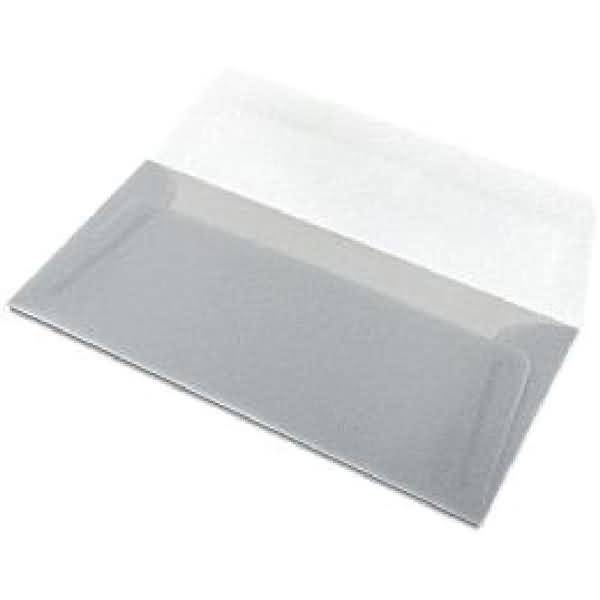 Briefumschläge Offset transparent DINlang 100g/qm NK VE=100 Stück silber