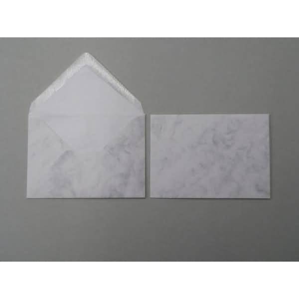 Briefumschläge 125x176mm (DIN B6) 100g/qm gummiert VE=100 Stück grau marmora