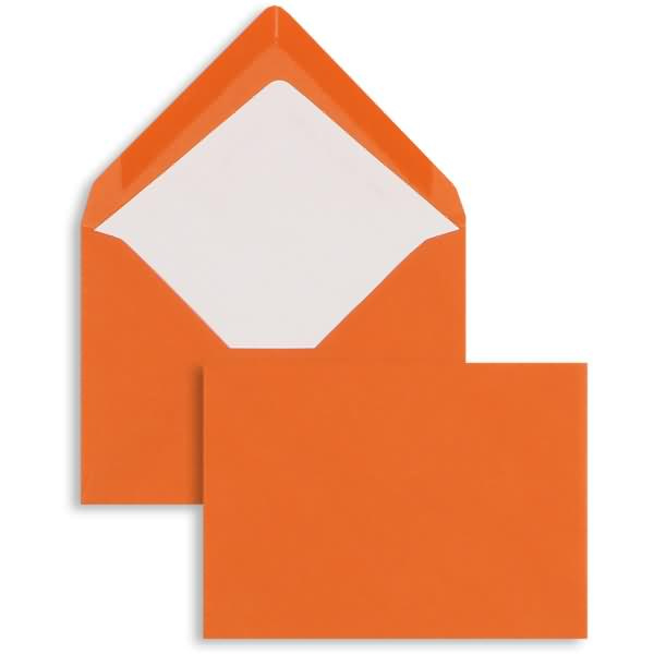 Briefumschläge 81x114mm (DIN C7) 100g/qm gummiert VE=100 Stück orange