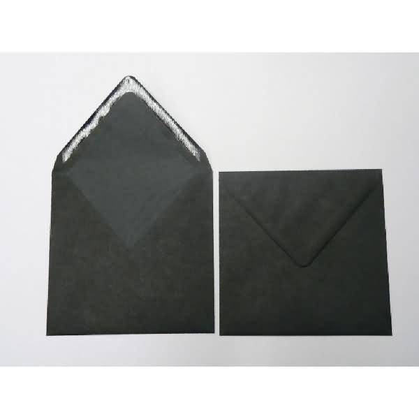 Briefumschläge 164x164mm 100g/qm gummiert VE=100 Stück schwarz