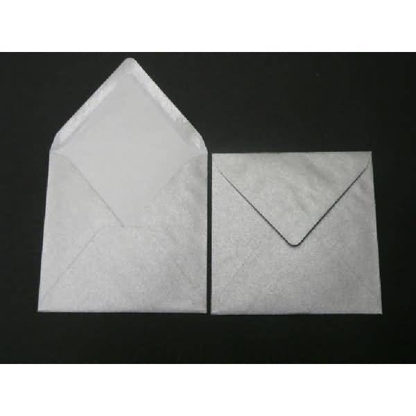 Briefumschläge 164x164mm 100g/qm gummiert VE=100 Stück silber