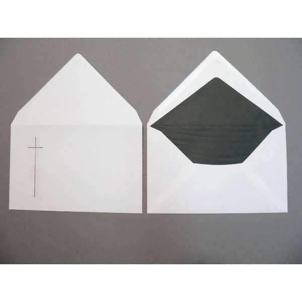 Trauerumschläge 120x191mm 100g/qm gummiert VE=100 Stück weiß halbmatt