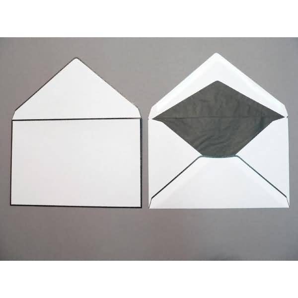 Trauerumschläge 116x180mm 100g/qm gummiert VE=100 Stück weiß halbmatt