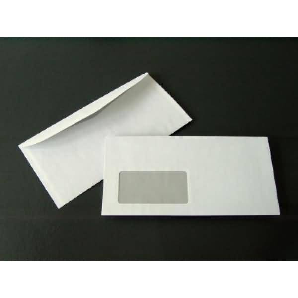 Kuvertierhüllen DIN C6/5 75g/qm gummiert Fenster VE=1000 Stück weiß