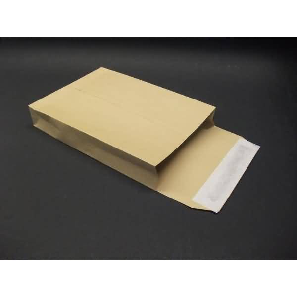 Faltentaschen 176x250x40mm B5 120g/qm haftklebend VE=250 St. braun