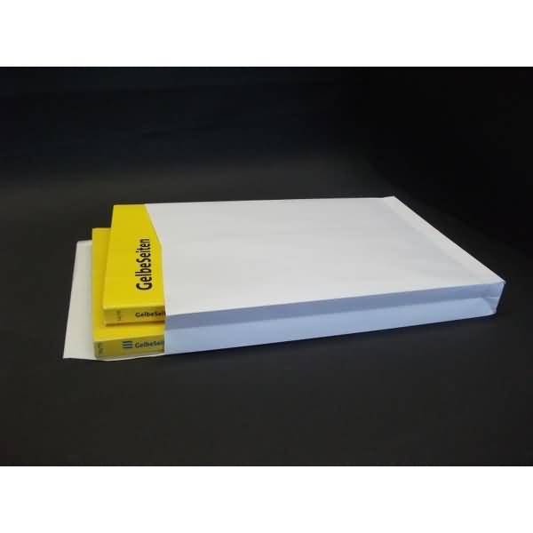 Faltentaschen 229x324x40mm C4 150g/qm haftklebend VE=250 Stück weiß