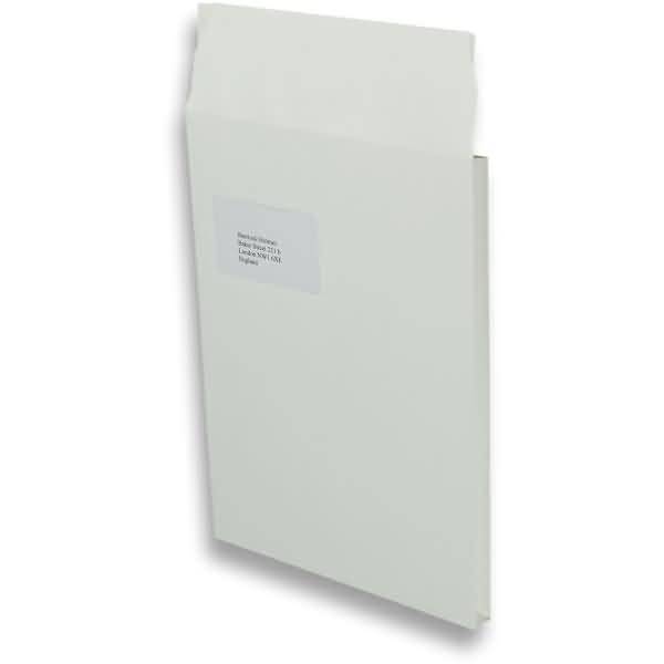 Faltentaschen 229x324x20mm C4 130g/qm HK Fenster VE=250 Stück weiß