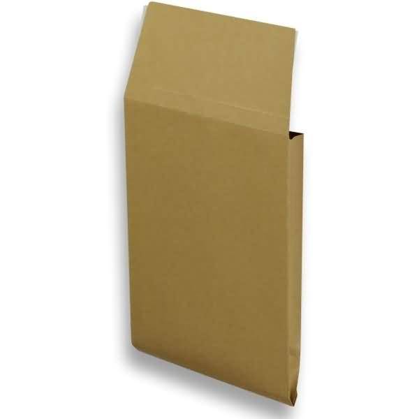 Faltentaschen 178x254x25mm 120g/qm haftklebend VE=125 Stück braun