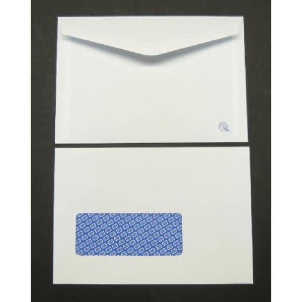 Kuvertierhüllen 115x168mm 90g/qm gummiert Sonderfenster VE=1000 Stück weiß