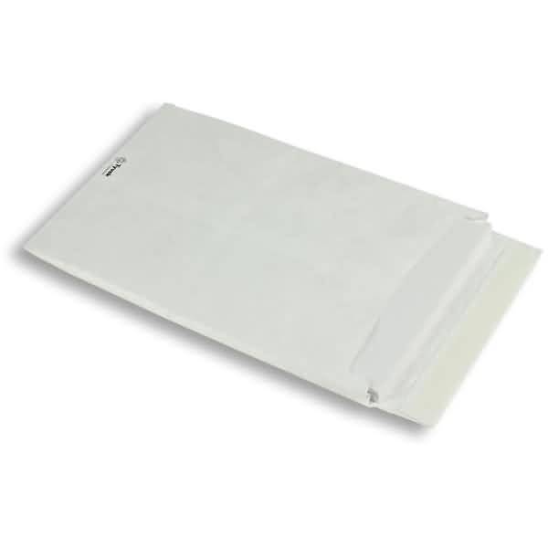 Faltentaschen Tyvek C4 Falte 20mm 75g/qm HK Fenster VE=100 St. weiß