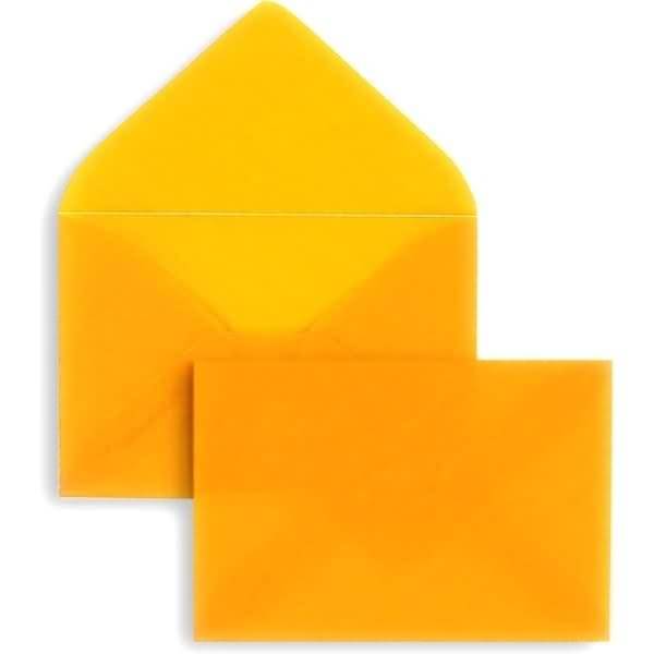 Briefumschläge Offset transparent 60x90mm 100g/qm ohne VE=100 Stück mango