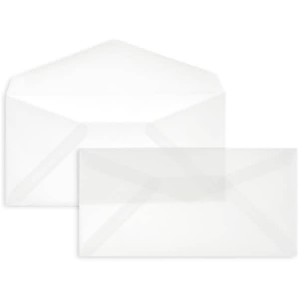 Briefumschläge Offset transparent DINlang 90g/qm NK VE=100 Stück weiß