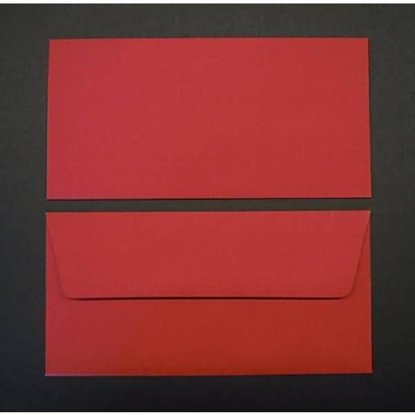Briefumschläge DINlang 100g/qm gummiert VE=100 Stück rot