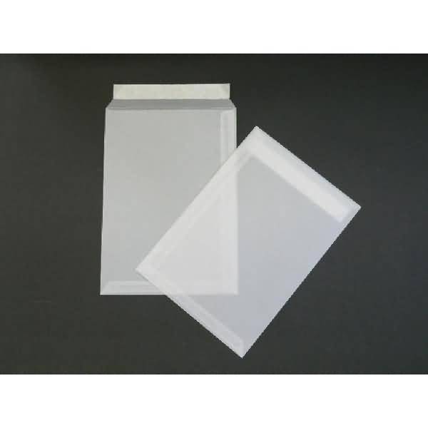 Versandtaschen Offset transparent B4 100g/qm HK VE=100 Stück weiß