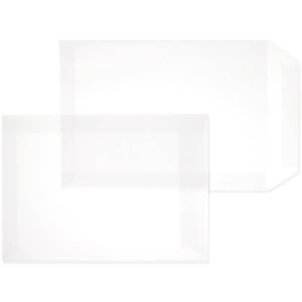 Versandtaschen 195x317mm 110g/qm haftklebend VE=100 Stück transparent-weiß