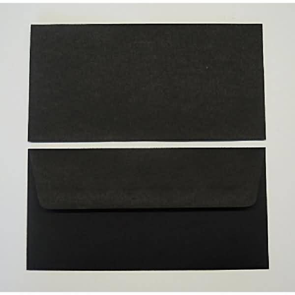Briefumschläge DINlang 100g/qm gummiert VE=100 Stück schwarz