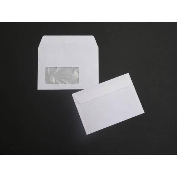 Briefumschläge C6 80g/qm haftklebend Fenster VE=1000 Stück weiß