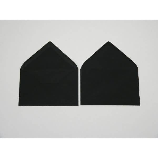 Briefumschläge 110x156mm 120g/qm gummiert VE=100 Stück schwarz