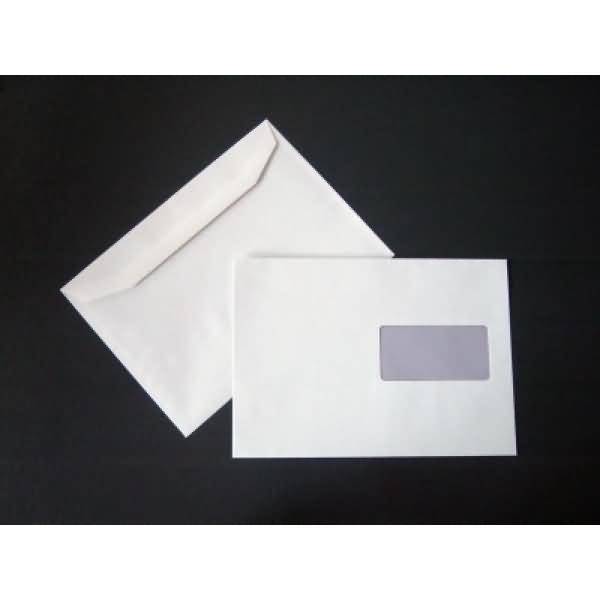 Kuvertierhüllen C5 80g/qm gummiert Fenster rechts VE=500 Stück weiß