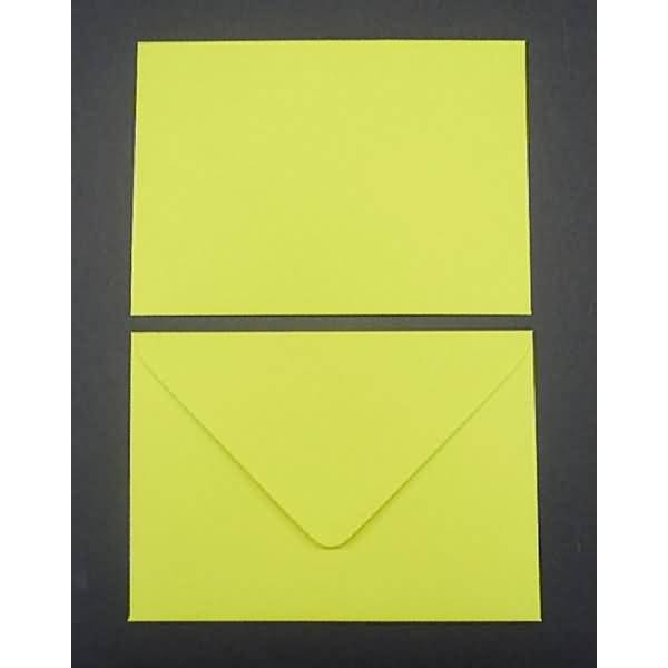 Briefumschläge 110x156mm 120g/qm gummiert VE=100 Stück limone