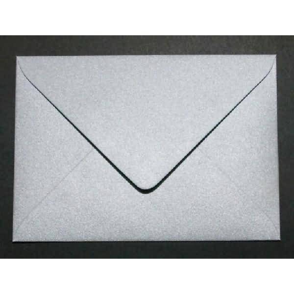 Briefumschläge 110x156mm 120g/qm gummiert VE=100 Stück glamour silber