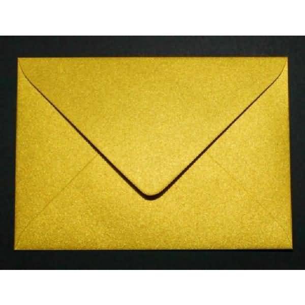 Briefumschläge 110x156mm 120g/qm gummiert VE=100 Stück glamour gold