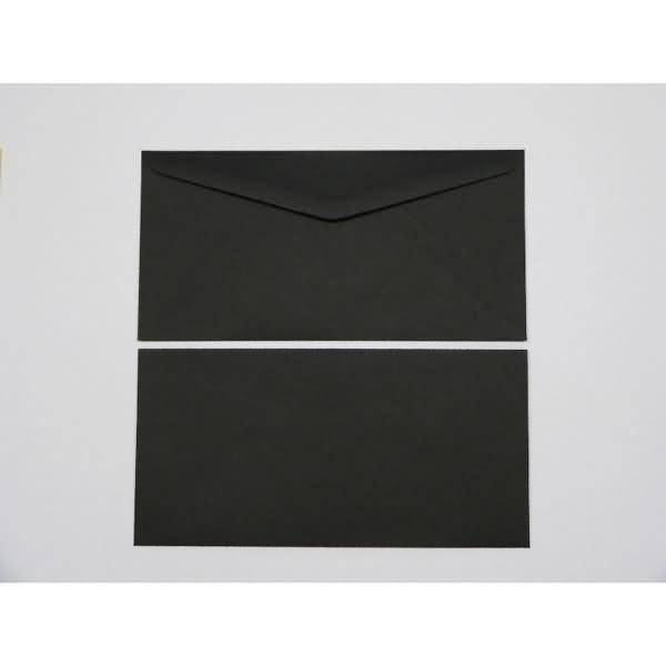 Briefumschläge DINlang 120g/qm gummiert VE=100 Stück schwarz