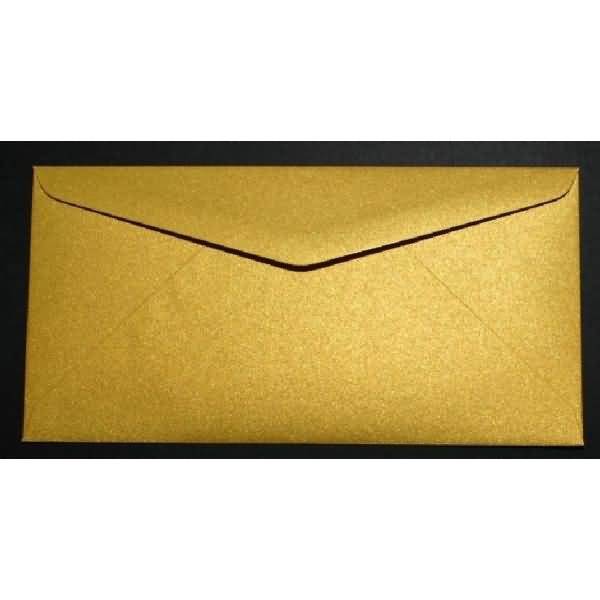 Briefumschläge DINlang 120g/qm gummiert VE=100 Stück glamour gold