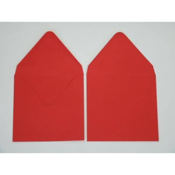 Briefumschläge 140x140mm 120g/qm gummiert VE=100 Stück rubin