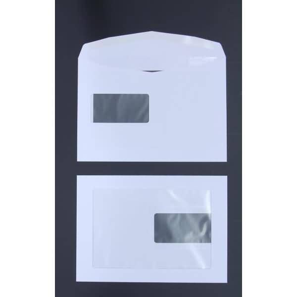 Werbefensterhüllen C5 100g/qm gummiert Sonderfenster VE=500 Stück