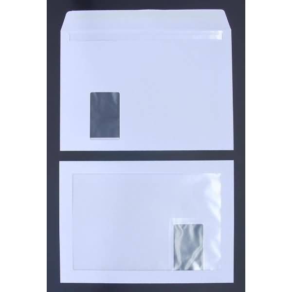 Werbefensterhüllen C4 120g/qm haftklebend Sonderfenster VE=250 Stück