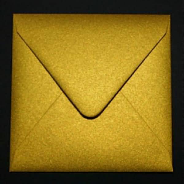 Briefumschläge 160x160mm 120g/qm gummiert VE=100 Stück glamour gold