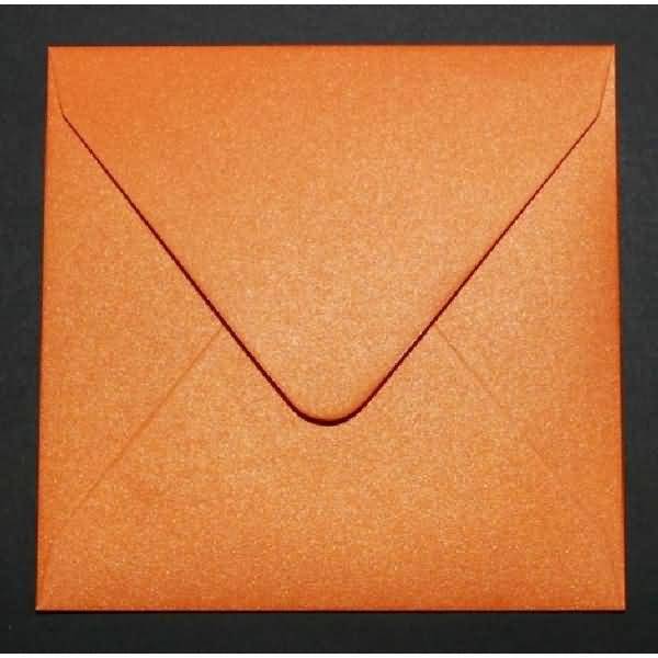 Briefumschläge 160x160mm 120g/qm gummiert VE=100 Stück glamour orange