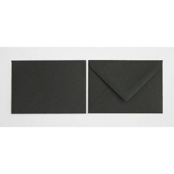 Briefumschläge 80x114mm (DIN C7) 120g/qm gummiert VE=100 Stück schwarz