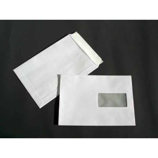 Versandtaschen C5 90g/qm haftklebend Fenster VE=500 Stück weiß