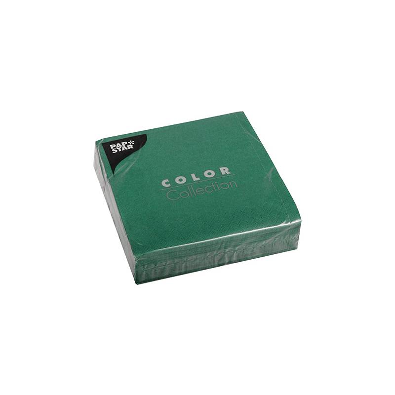 PAPSTAR Lunch-Servietten, 320 x 320 mm, 3-lagig, dunkelgrün