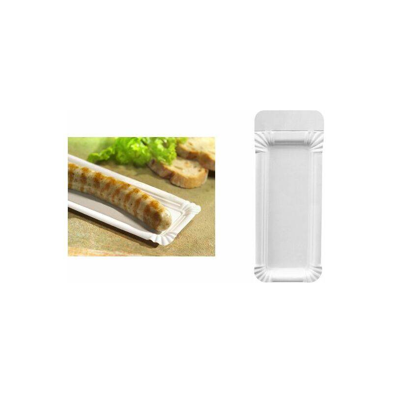 PAPSTAR Wurstpappe "pure" eckig, 80 x 210 mm, weiß